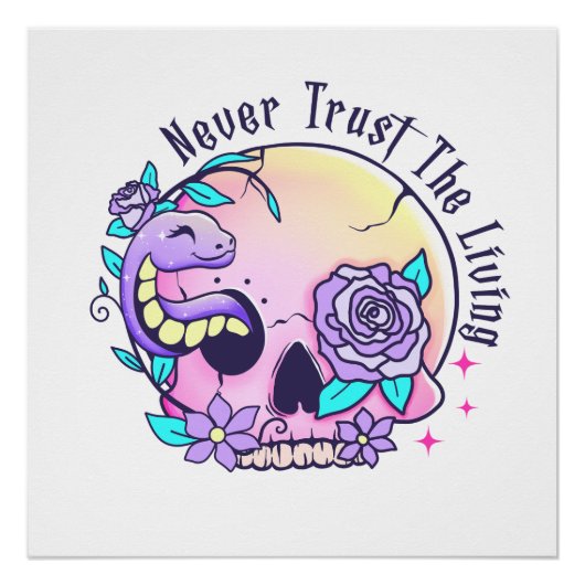 Halloween Niedlich Skull Poster (Vorderseite)