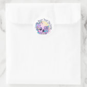 Halloween Niedlich Skull Runder Aufkleber (Tasche)
