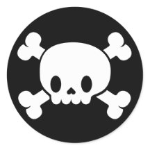 Halloween Niedlich Skull und Crossbones Sticker