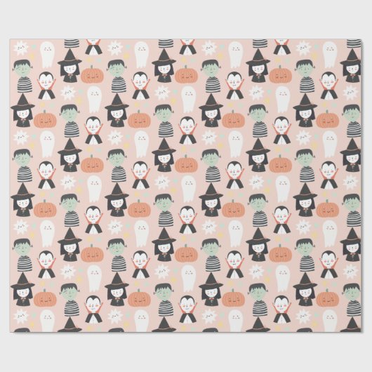 Halloween Niedlich Spooky-Geschenk Geschenkpapier (Flach)