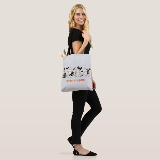 Halloween Niedlich Spooky Ghost Cat - Fall Geschen Tasche (Am Model)