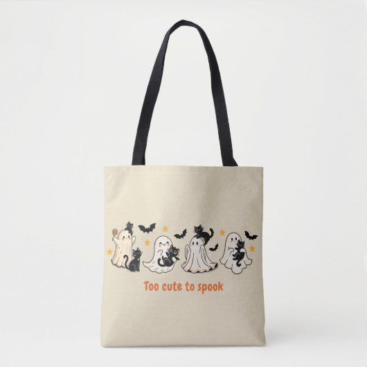 Halloween Niedlich Spooky Ghost Cat - Fall Geschen Tasche (Vorderseite)