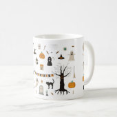 Halloween Niedlich Spooky Ghost Hexenkürbis Kaffeetasse (VorderseiteRechts)