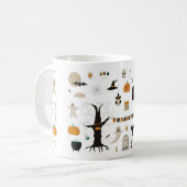 Halloween Niedlich Spooky Ghost Hexenkürbis Kaffeetasse (Vorderseite Links)
