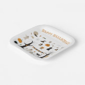 Halloween Niedlich Spooky Ghost Hexenkürbis Pappteller (Gewinkelt)