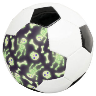 Halloween Niedlich Spooky glühende Skelettknochen Fußball