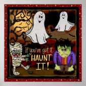 Halloween Niedlich Spooky Mummy Ghosts Frankenstei Poster (Vorne)