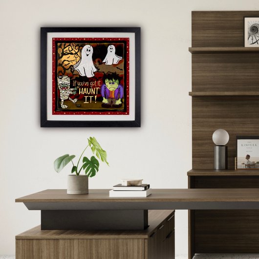 Halloween Niedlich Spooky Mummy Ghosts Frankenstei Poster