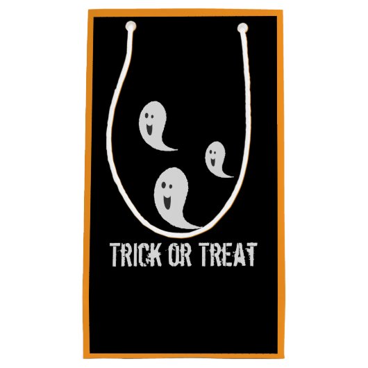 Halloween Niedlich Spooky Trick oder Treat Ghosts Kleine Geschenktüte (Vorderseite)