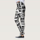 Halloween Niedlich Spooky Whimsical Black Pattern Leggings (Links)