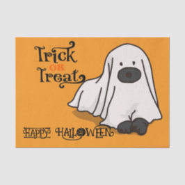 Halloween Niedlich Spooky Whimsical Ghost Dog Oran Seidenpapier