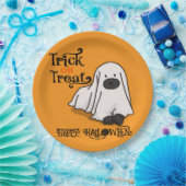 Halloween Niedlich Spooky Whimsical Ghost Dog Pappteller (Party)