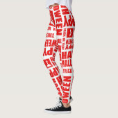 Halloween Niedlich Spooky Whimsical Red Pattern Leggings (Links)