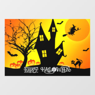 Halloween Niedlich Spooky Whimsical Witz Orange Fensteraufkleber
