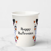 Halloween Niedlich-stilvoller Hexenghost Eleganter Pappbecher (Links)