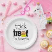 Halloween Niedlich Trick oder Treat Funny Candy Co Pappteller (Party)