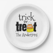 Halloween Niedlich Trick oder Treat Funny Candy Co Pappteller (Vorderseite)