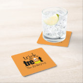 Halloween Niedlich Trick oder Treat Funny Candy Co Rechteckiger Pappuntersetzer (Vor Ort)