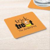 Halloween Niedlich Trick oder Treat Funny Candy Co Rechteckiger Pappuntersetzer (angewinkelt)