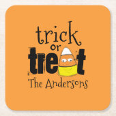 Halloween Niedlich Trick oder Treat Funny Candy Co Rechteckiger Pappuntersetzer (Vorderseite)