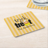 Halloween Niedlich Trick oder Treat Funny Candy Co Rechteckiger Pappuntersetzer (angewinkelt)