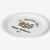 Halloween Niedlich Trick oder Treat Personalisiert Pappteller (Schrägansicht)