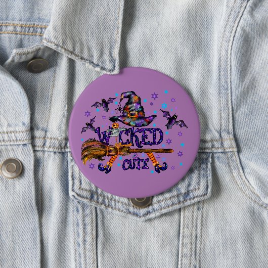 Halloween Niedlich Wicked Witz Button (Beispiel)