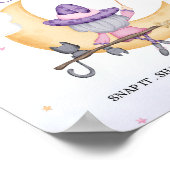 Halloween Niedlich Witch Geburtstagskasseglied Poster (Ecke)