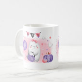 Halloween Niedliche Boo-Pink-Tasse Kaffeetasse (Vorderseite Links)