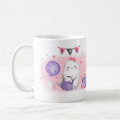Halloween Niedliche Boo-Pink-Tasse Kaffeetasse (Links)