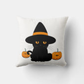 Halloween Niedliche Cartoon-Freunde, Black Baby Ca Kissen (Rückseite)