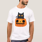 Halloween Niedliche Cartoon-Freunde, Black Baby Ca T-Shirt (Vorderseite)
