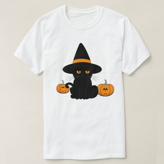 Halloween Niedliche Cartoon-Freunde, Black Baby Ca T-Shirt (Design vorne)
