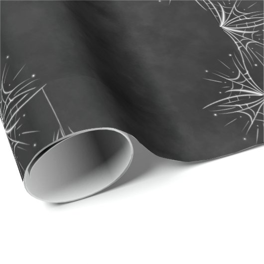 Halloween Niedliche Chalkboard Spider Themed Patch Geschenkpapier (Rolleneckpunkt)