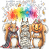 Halloween Niedliche Eichhörnchen Kostüm Aufkleber (Vorderseite)