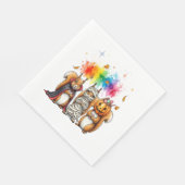 Halloween Niedliche Eichhörnchen Kostüm Serviette (Ecke)