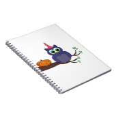 Halloween-Niedliche Eule und ein Kürbis Notizblock (Rechte Seite)