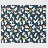 Halloween-Niedliche Geister geben Kindernamen hinz Geschenkpapier (Flach)