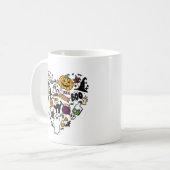Halloween Niedliche Geister, Pumpkins & Candy Kaffeetasse (Vorderseite Links)