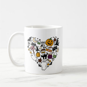 Halloween Niedliche Geister, Pumpkins & Candy Kaffeetasse