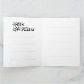 Halloween: Niedliche Geister und Pumpkin-Familie Karte (Innenseite)