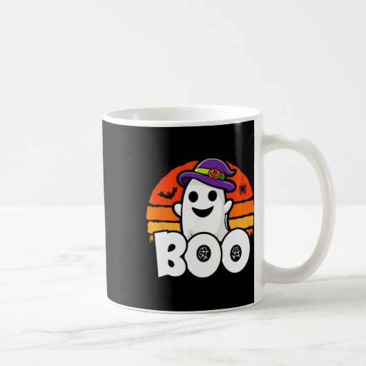 Halloween - Niedliche Geisterhexe - Boo - Funny Ha Kaffeetasse (Rechts)