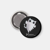 Halloween-niedliche Geisterkatze Magnet (Vorderseite/Rückseite)