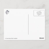 Halloween-niedliche Geisterkatze Postkarte (Rückseite)
