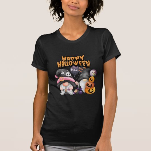 Halloween niedliche Gnome. T-Shirt (Vorderseite)
