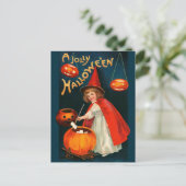 Halloween Niedliche Hexe CC0670 Clapsaddle Postkarte (Stehend Vorderseite)