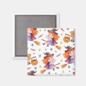 Halloween niedliche Hexe Magnet (Vorderseite/Rückseite)