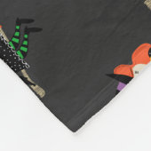 Halloween Niedliche Hexe mit Raumkohle Fleecedecke (Ecke)