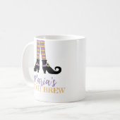 Halloween Niedliche Hexenbläschen Kaffeetasse (Vorderseite Links)