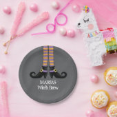 Halloween Niedliche Hexenfarbenschuhe Pappteller (Party)